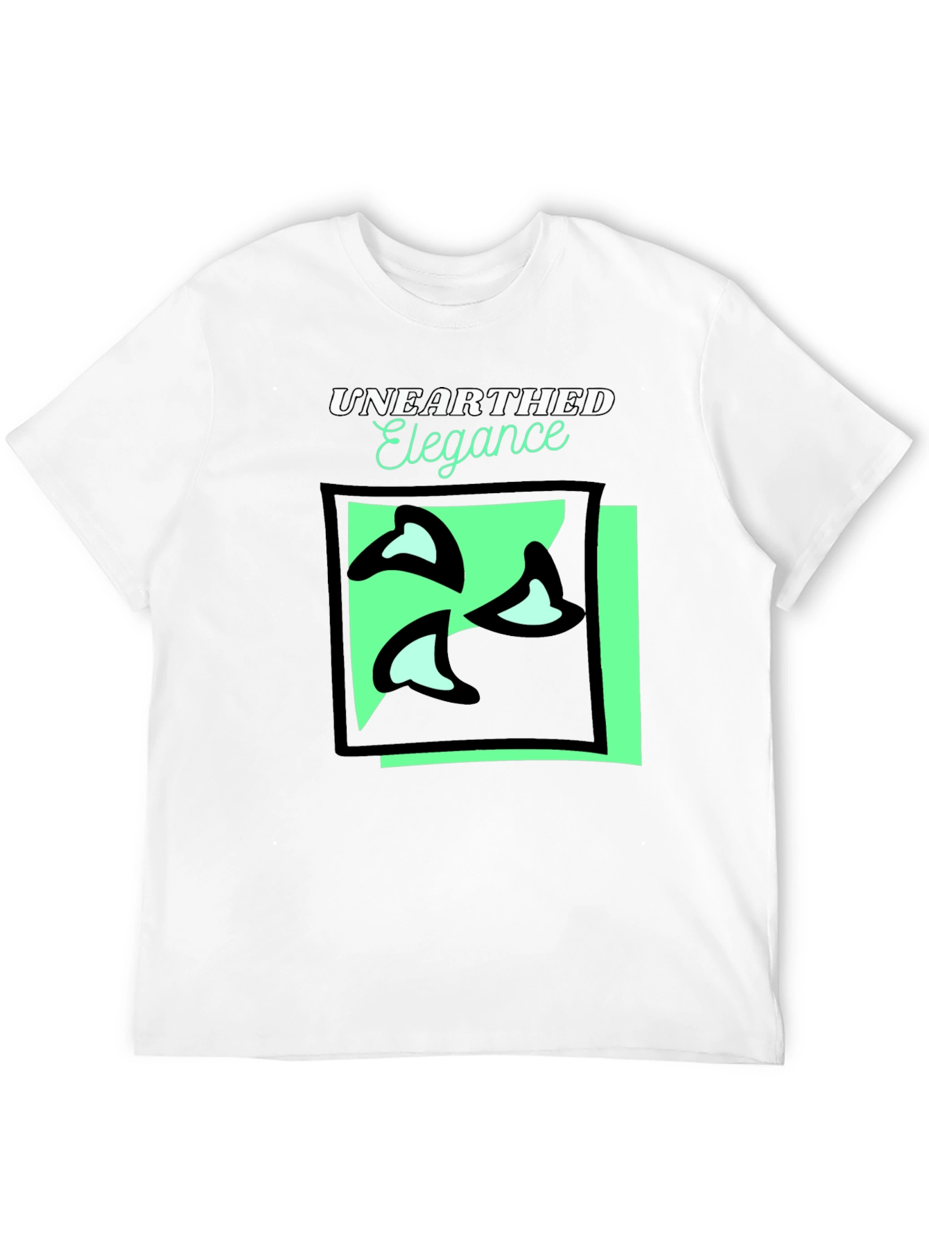 Unearthed Elegance Black Graphic Tee