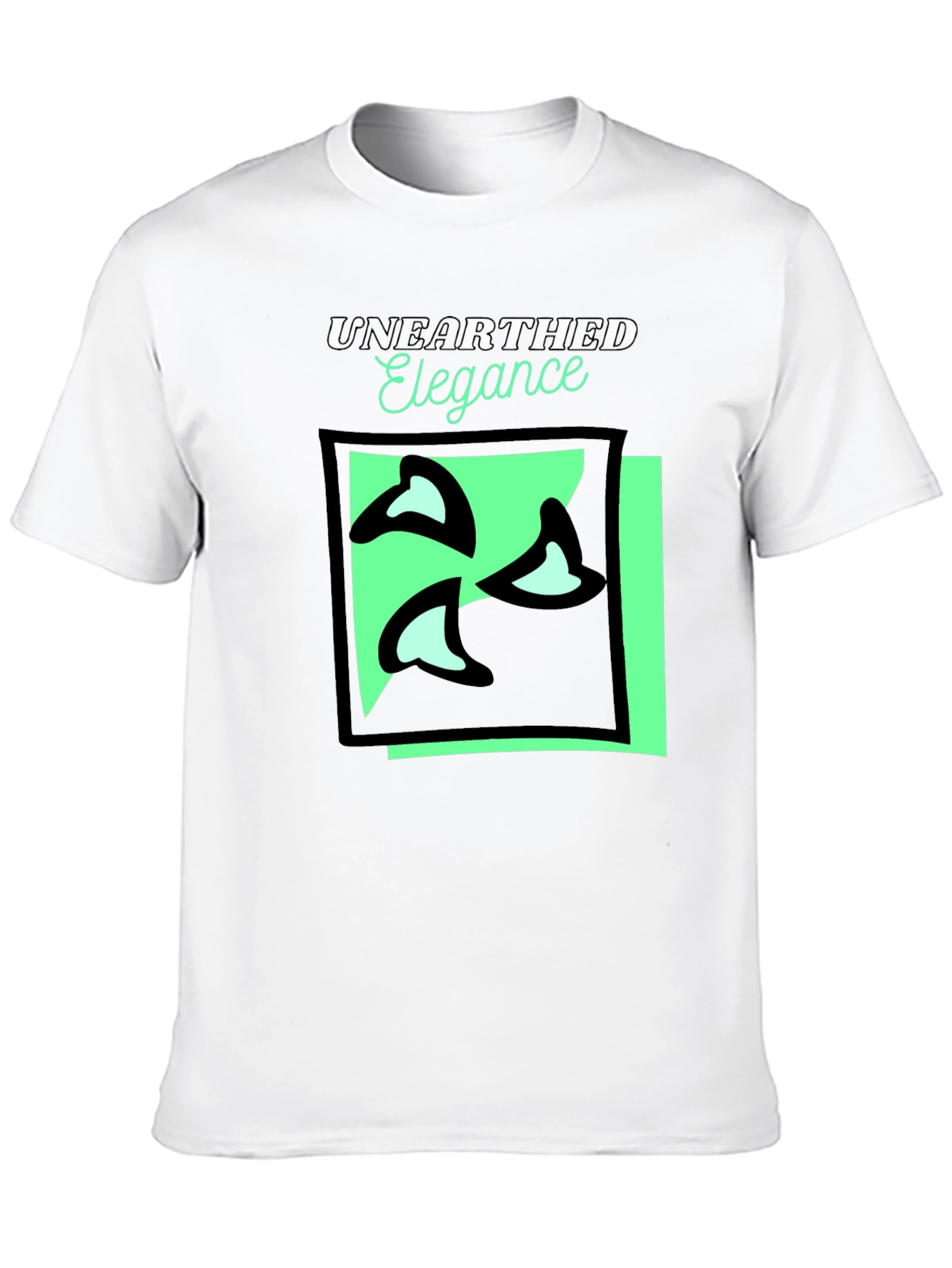 Unearthed Elegance Black Graphic Tee