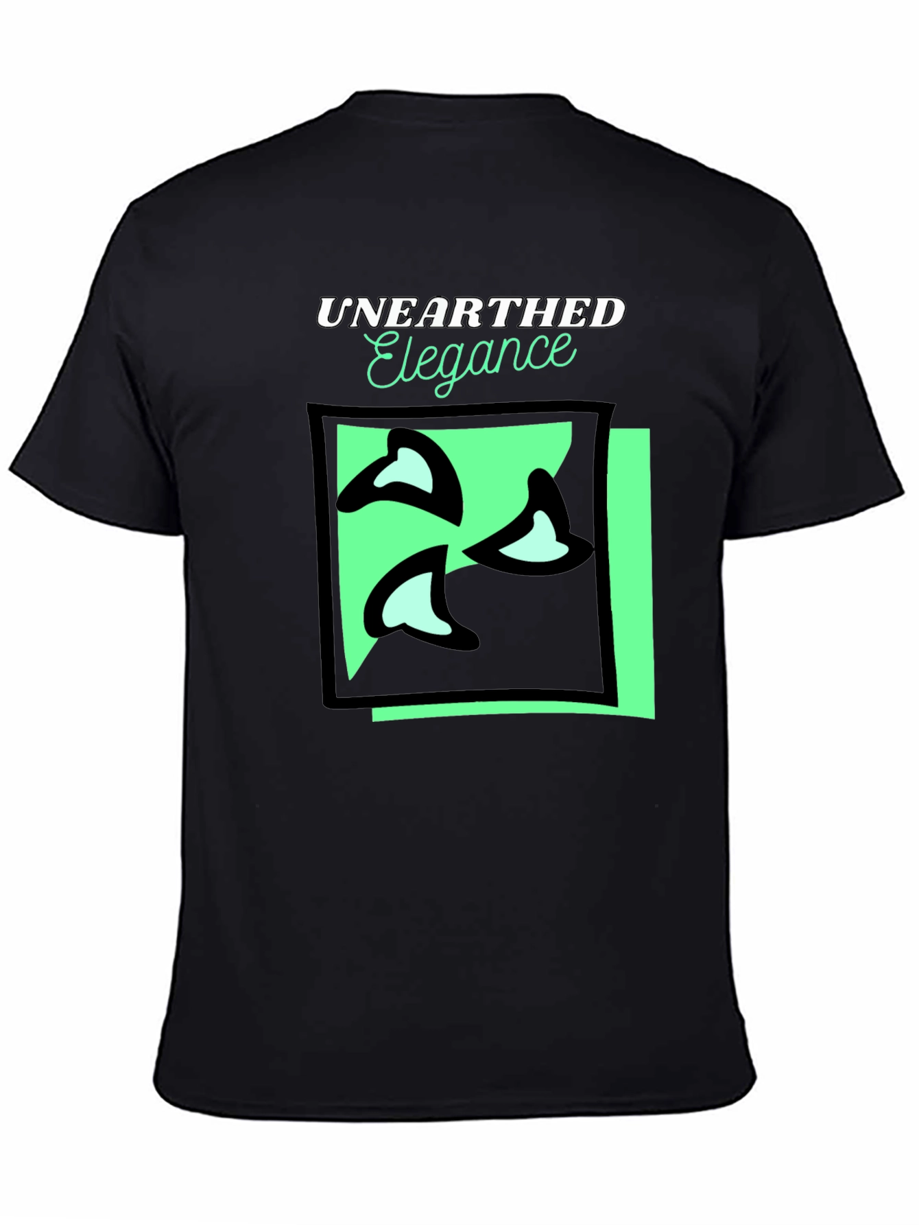 Unearthed Elegance Black Graphic Tee