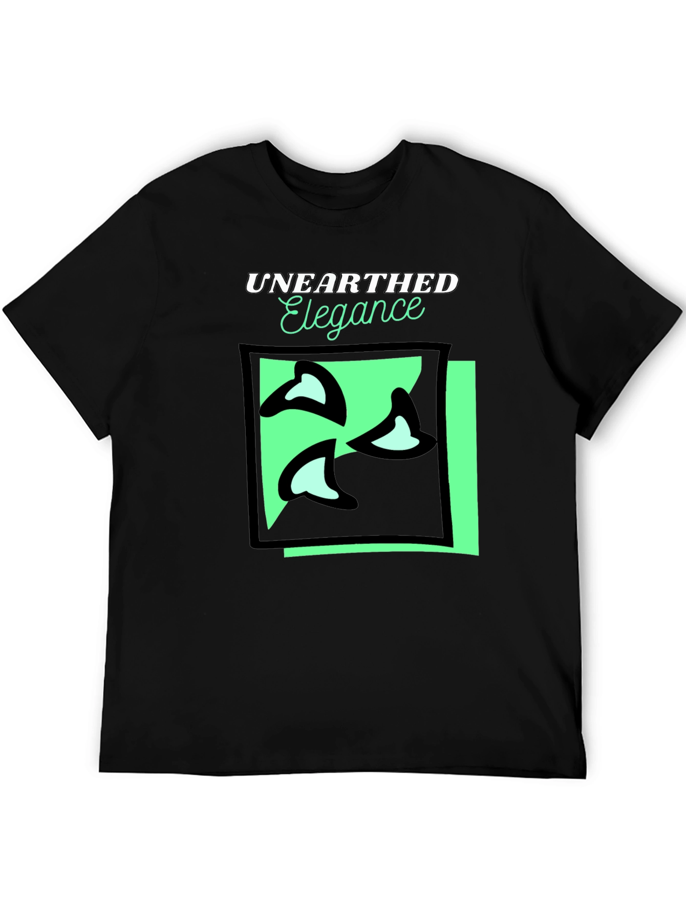 Unearthed Elegance Black Graphic Tee