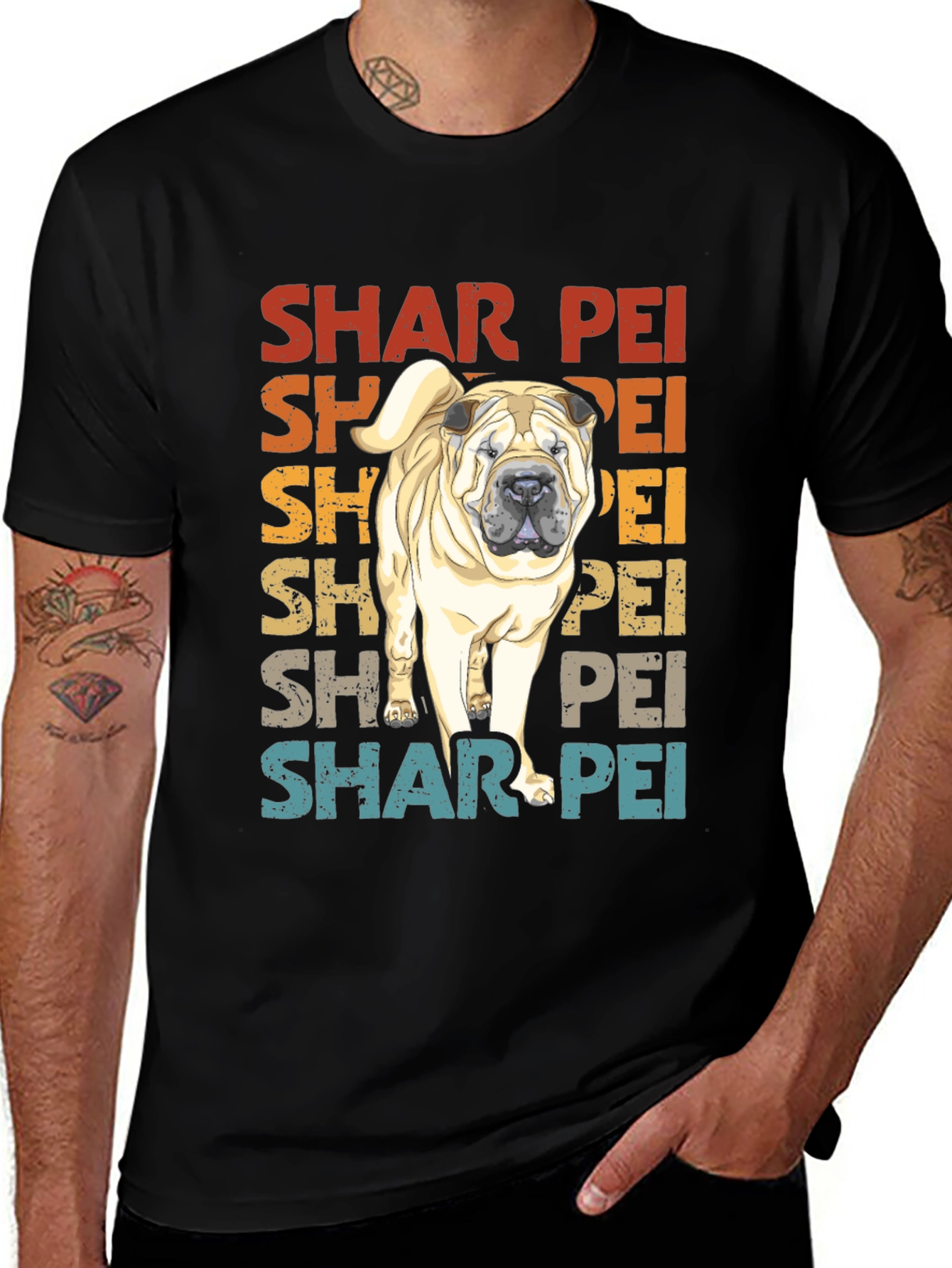 Shar Pei Dog Graphic T-Shirt