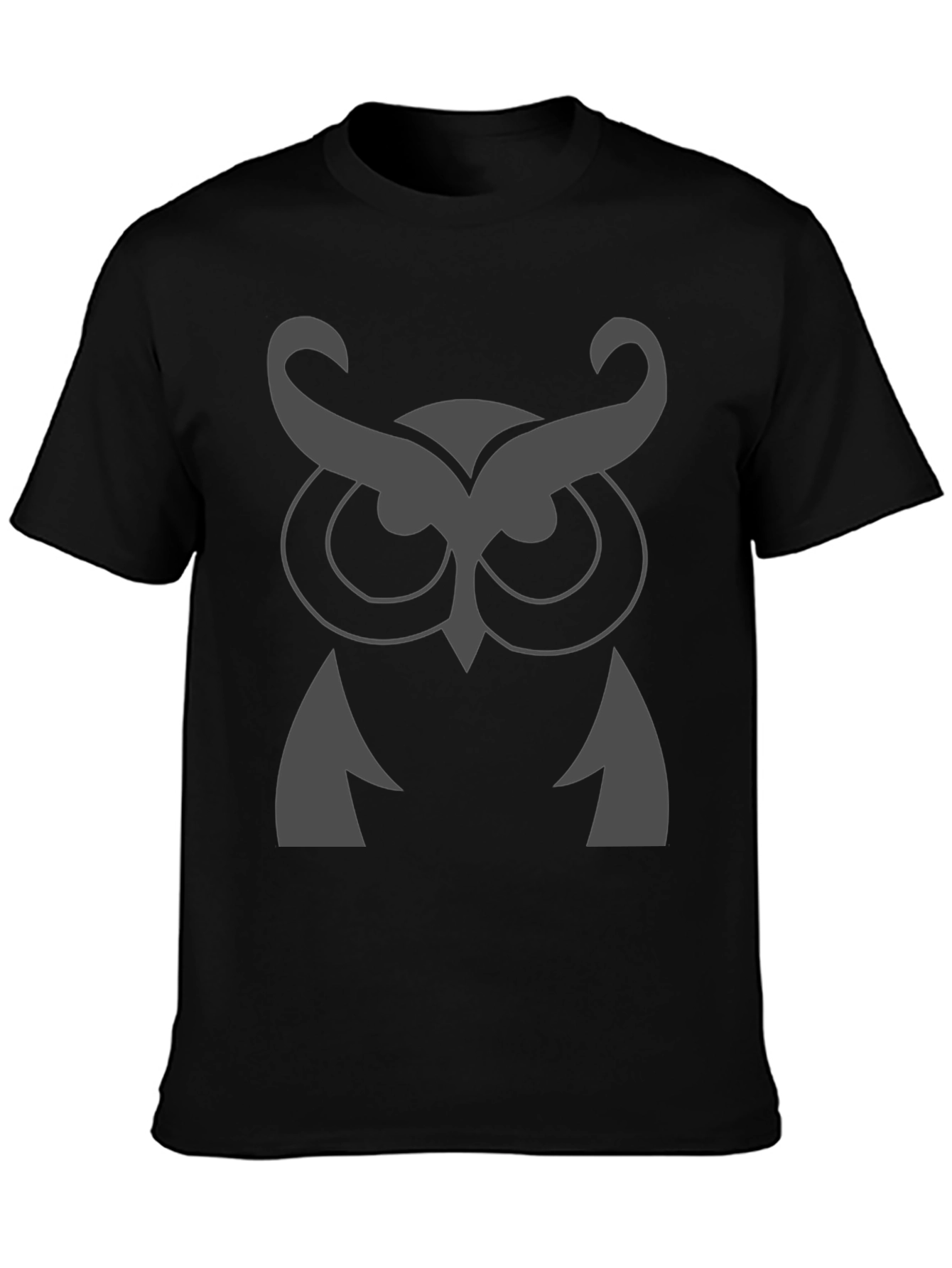 Owl Graphic Print Crew Neck T-Shirt
