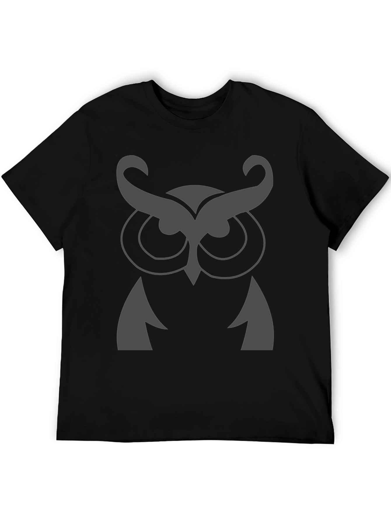 Owl Graphic Print Crew Neck T-Shirt