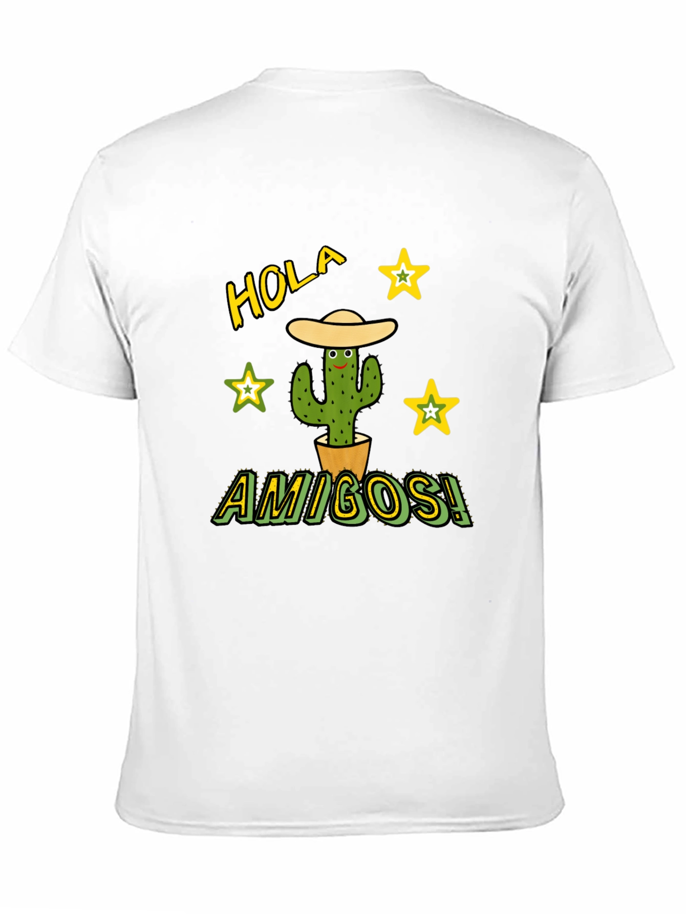 Hola Amigos Cactus Graphic Tee - Black
