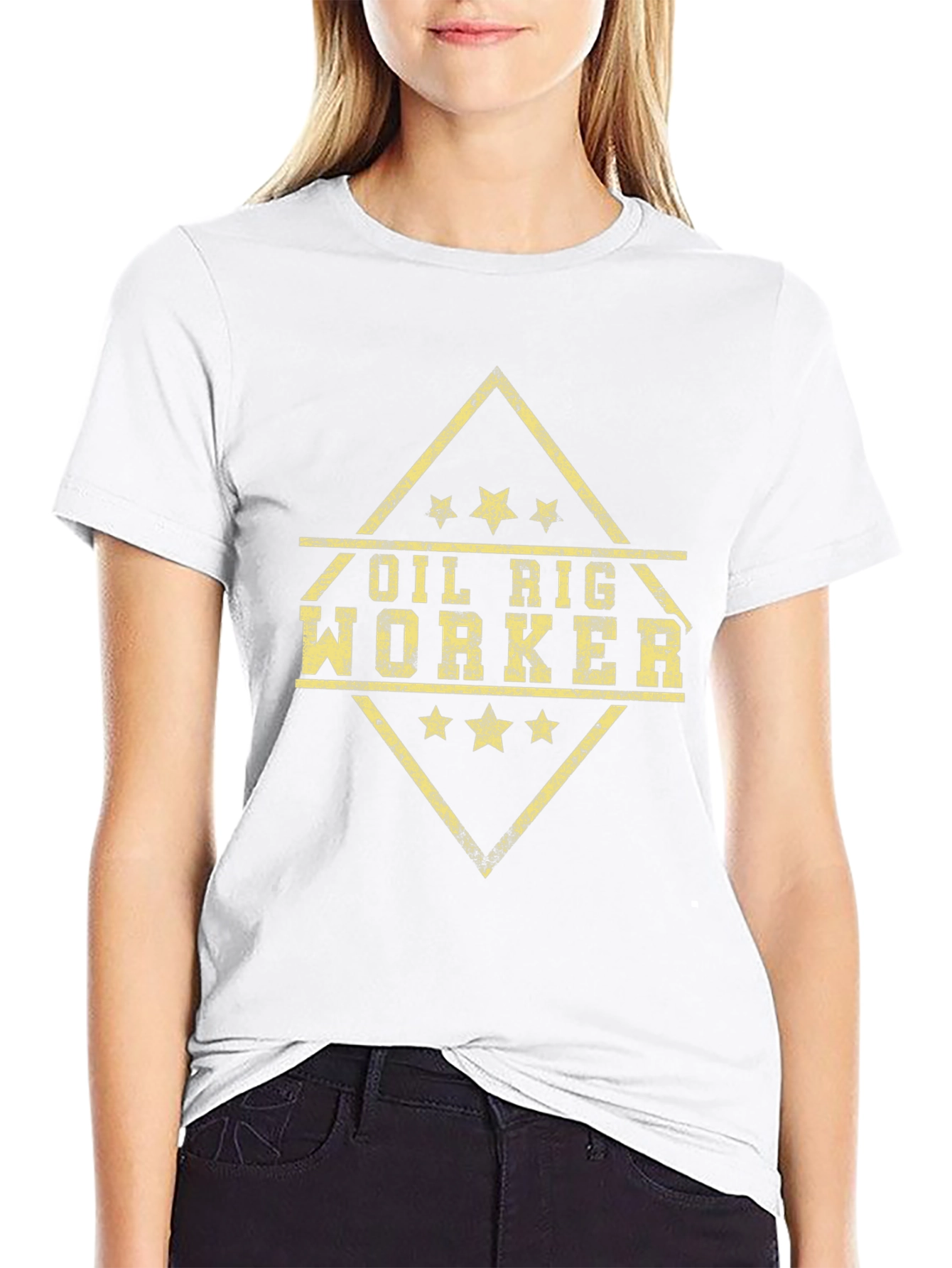 Oil Rig Worker Graphic Tee - Black