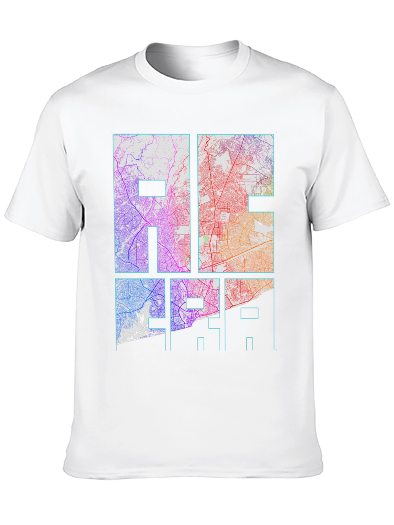 City Map Graphic Tee - Black Unisex T-Shirt