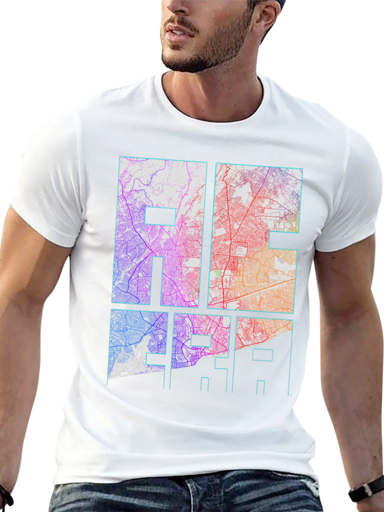 City Map Graphic Tee - Black Unisex T-Shirt