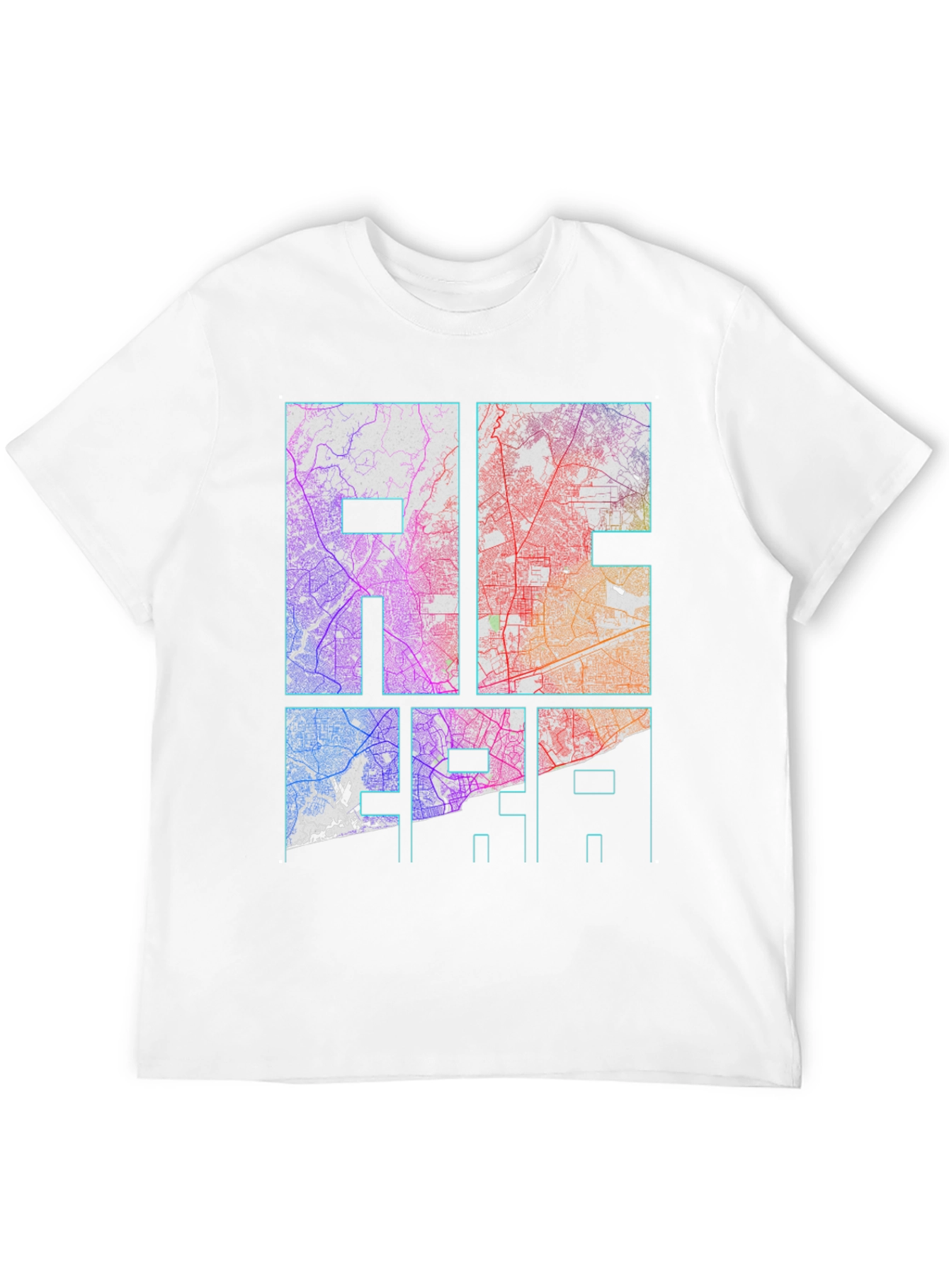 City Map Graphic Tee - Black Unisex T-Shirt