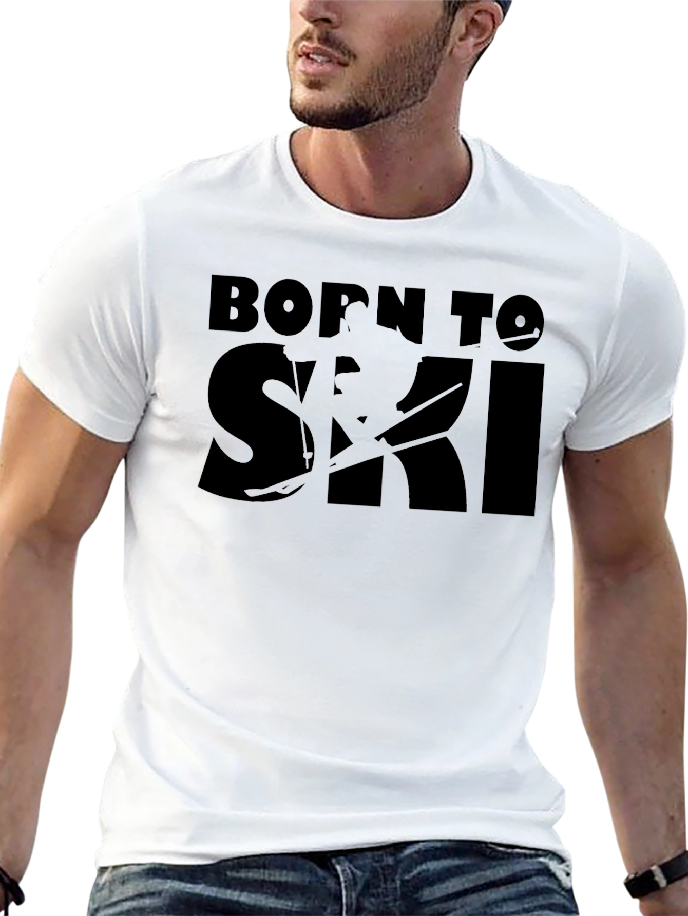 Born to Ski Graphic T-Shirt - Black