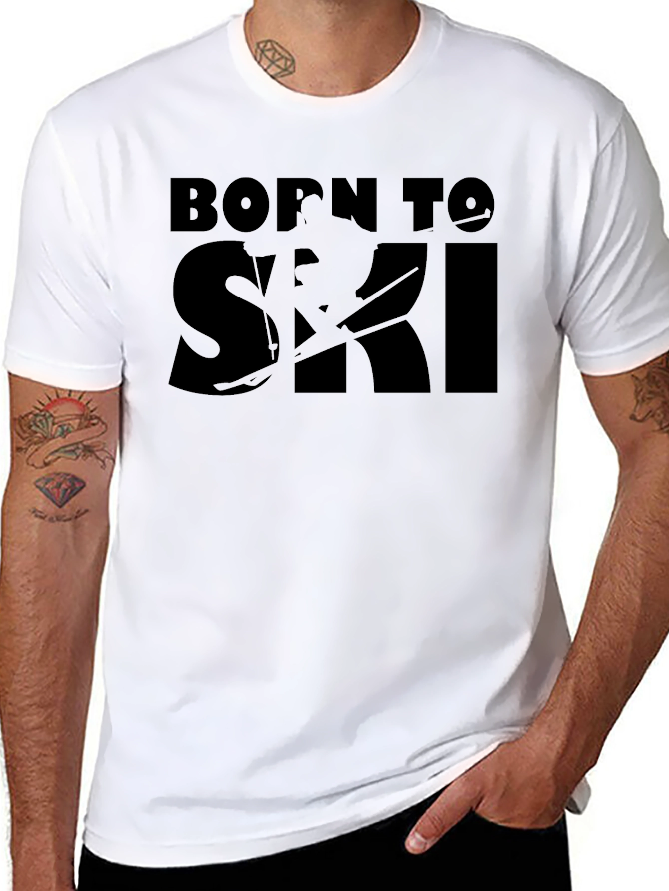 Born to Ski Graphic T-Shirt - Black