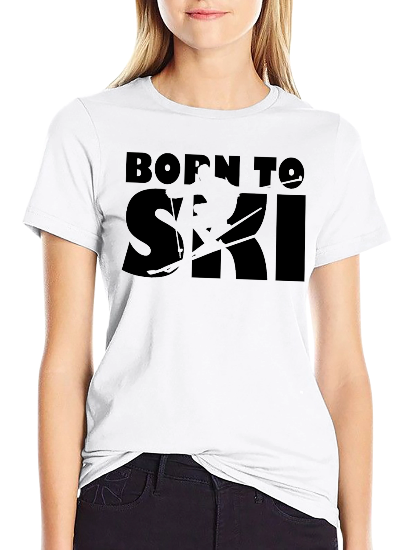 Born to Ski Graphic T-Shirt - Black