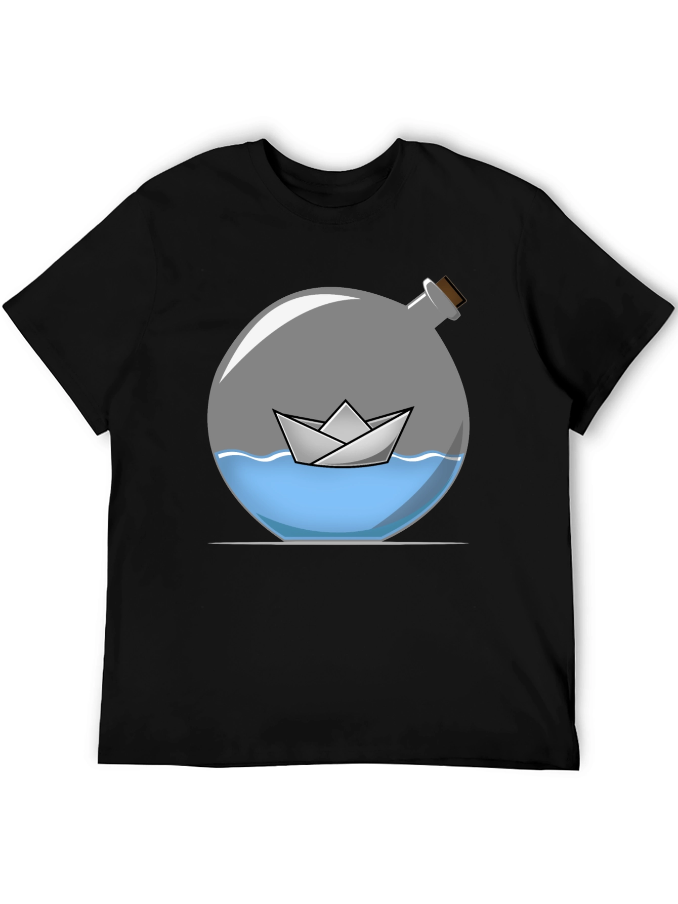 Paper Boat in Bottle Graphic Tee