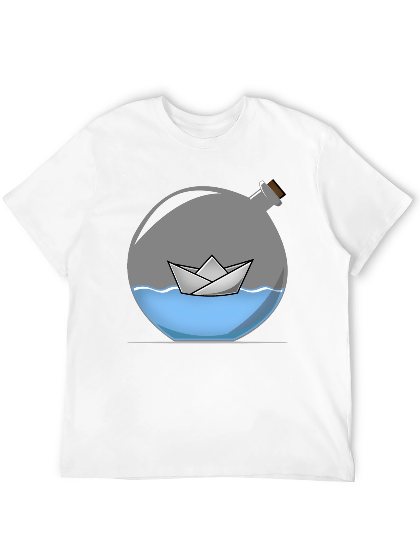 Paper Boat in Bottle Graphic Tee