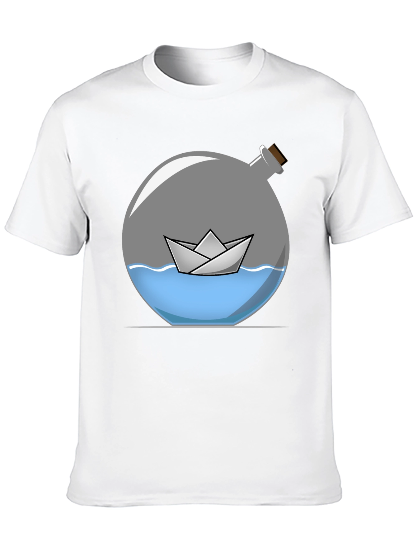 Paper Boat in Bottle Graphic Tee