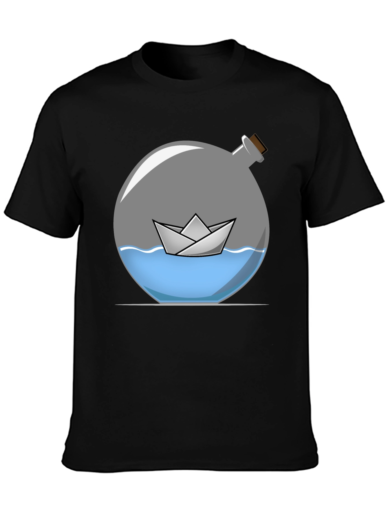 Paper Boat in Bottle Graphic Tee