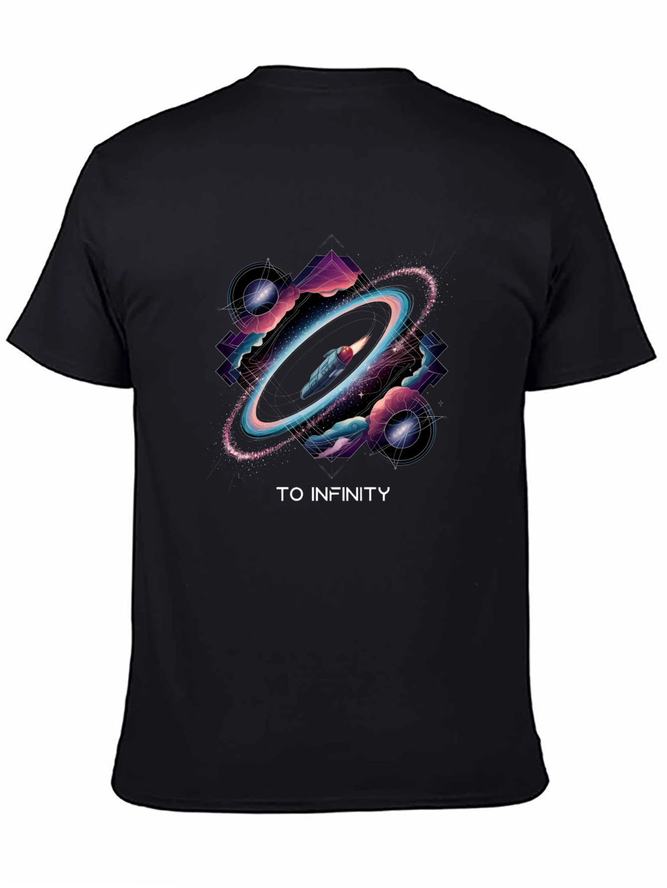 To Infinity T-Shirt Black Graphic Tee