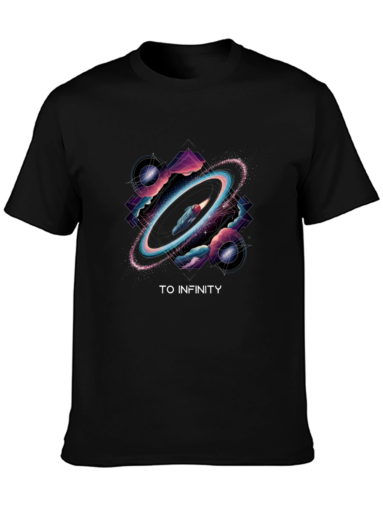 To Infinity T-Shirt Black Graphic Tee