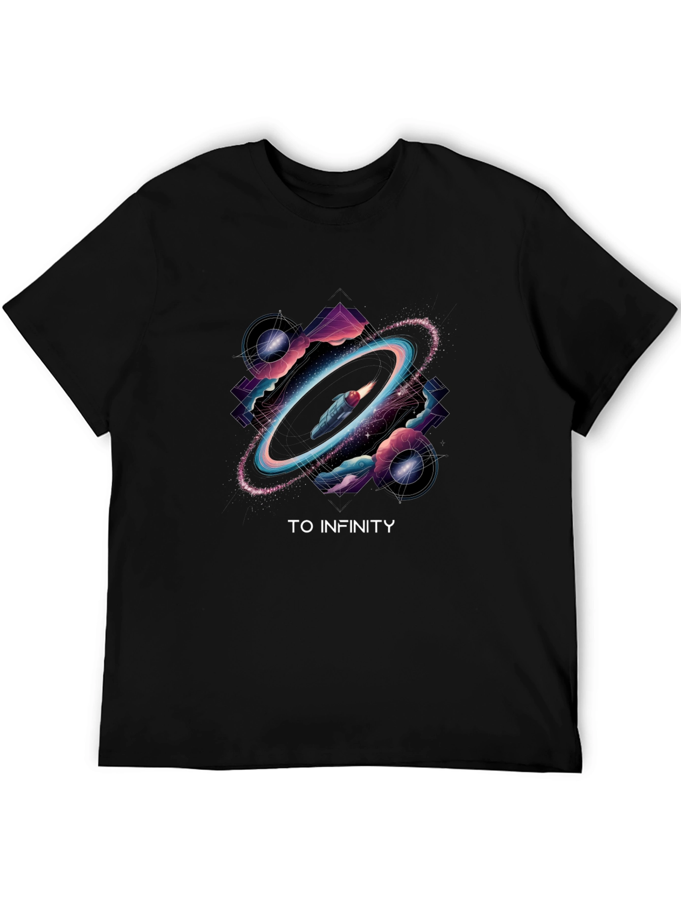 To Infinity T-Shirt Black Graphic Tee