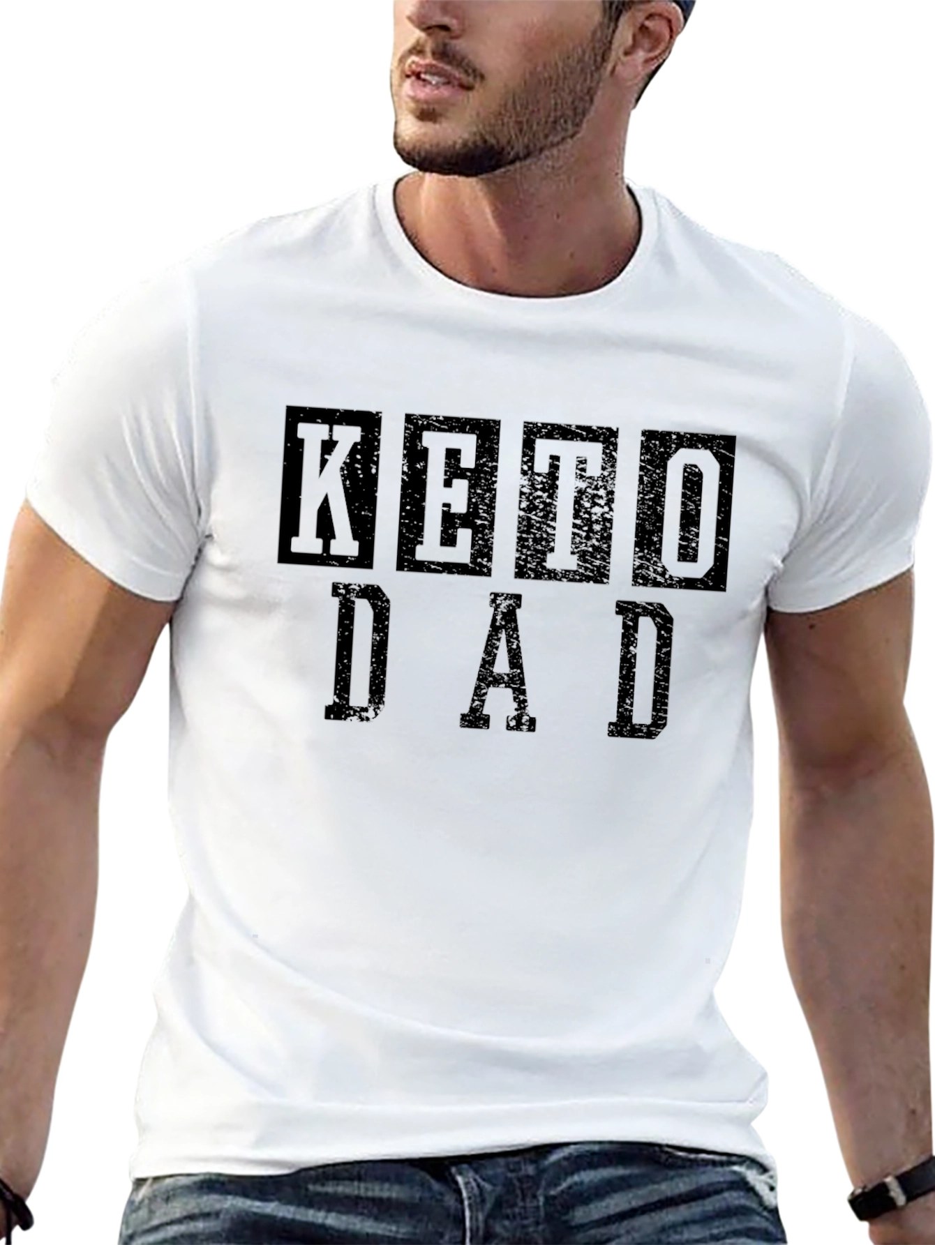 Keto Dad Graphic Tee - Black Casual T-Shirt