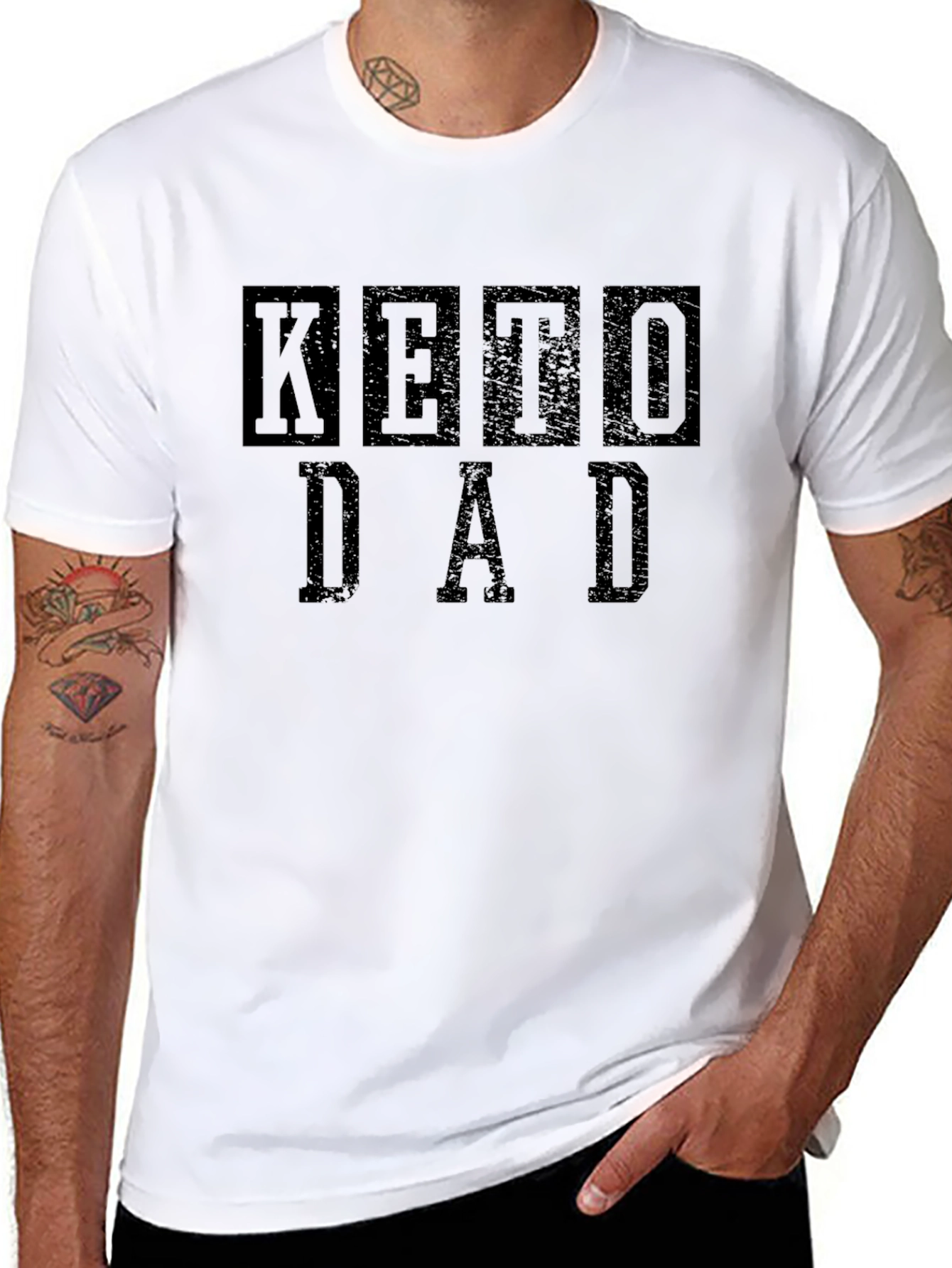 Keto Dad Graphic Tee - Black Casual T-Shirt