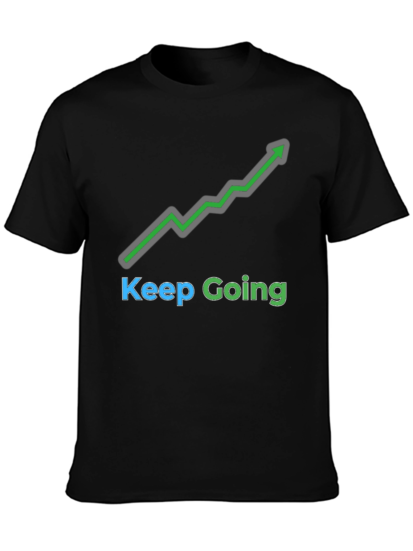 Keep Going Graphic Tee - Black Motivational T-Shirt