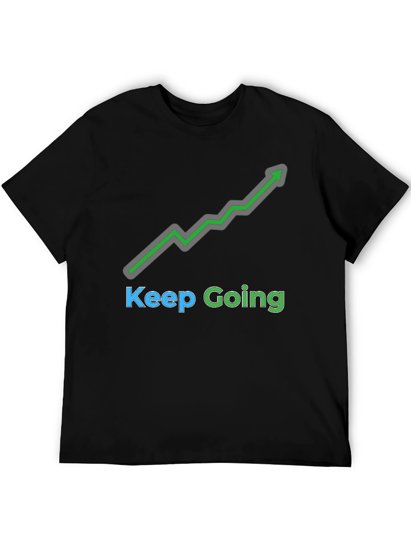 Keep Going Graphic Tee - Black Motivational T-Shirt