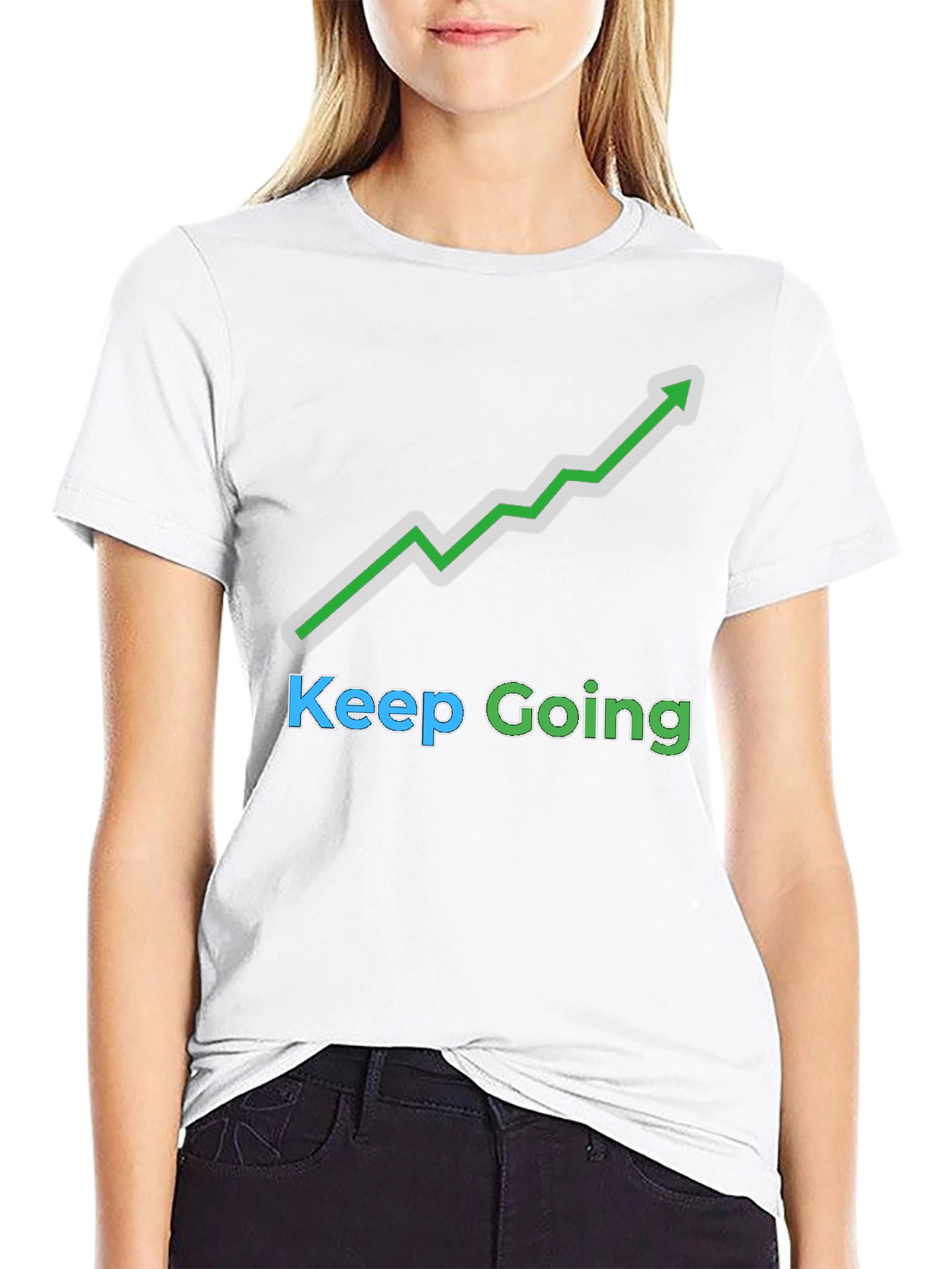 Keep Going Graphic Tee - Black Motivational T-Shirt