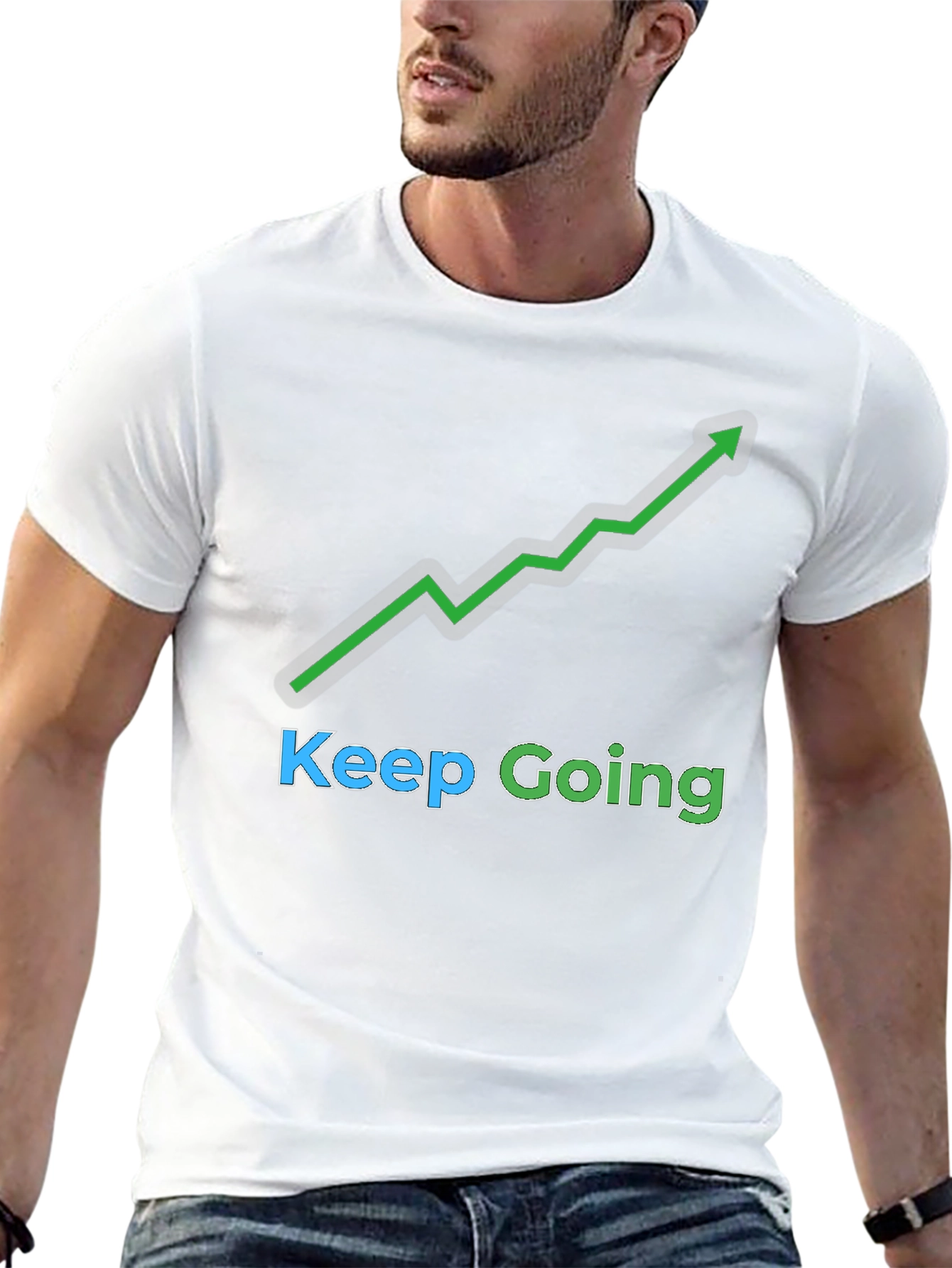 Keep Going Graphic Tee - Black Motivational T-Shirt