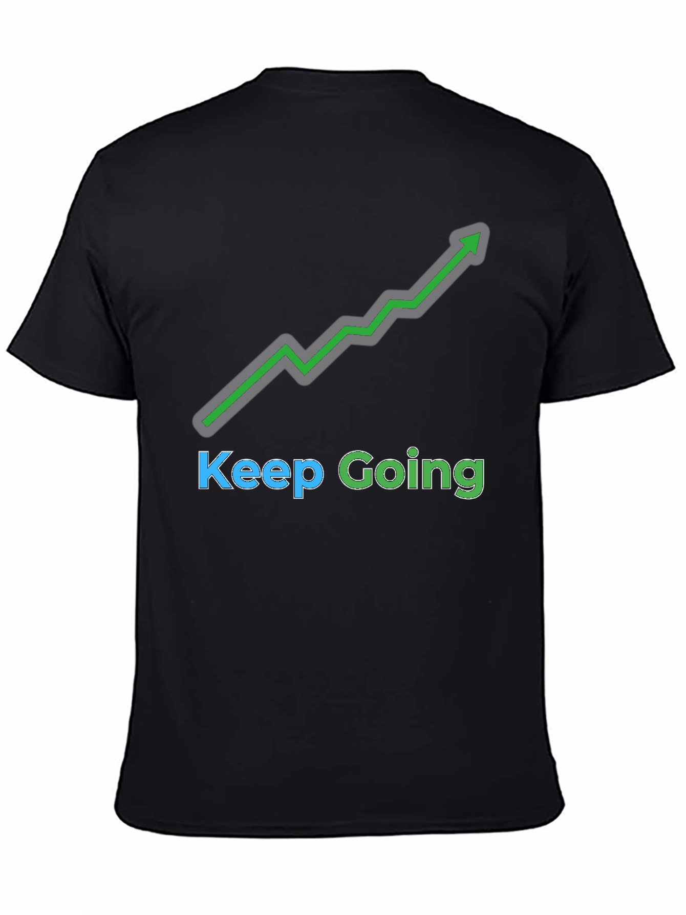 Keep Going Graphic Tee - Black Motivational T-Shirt