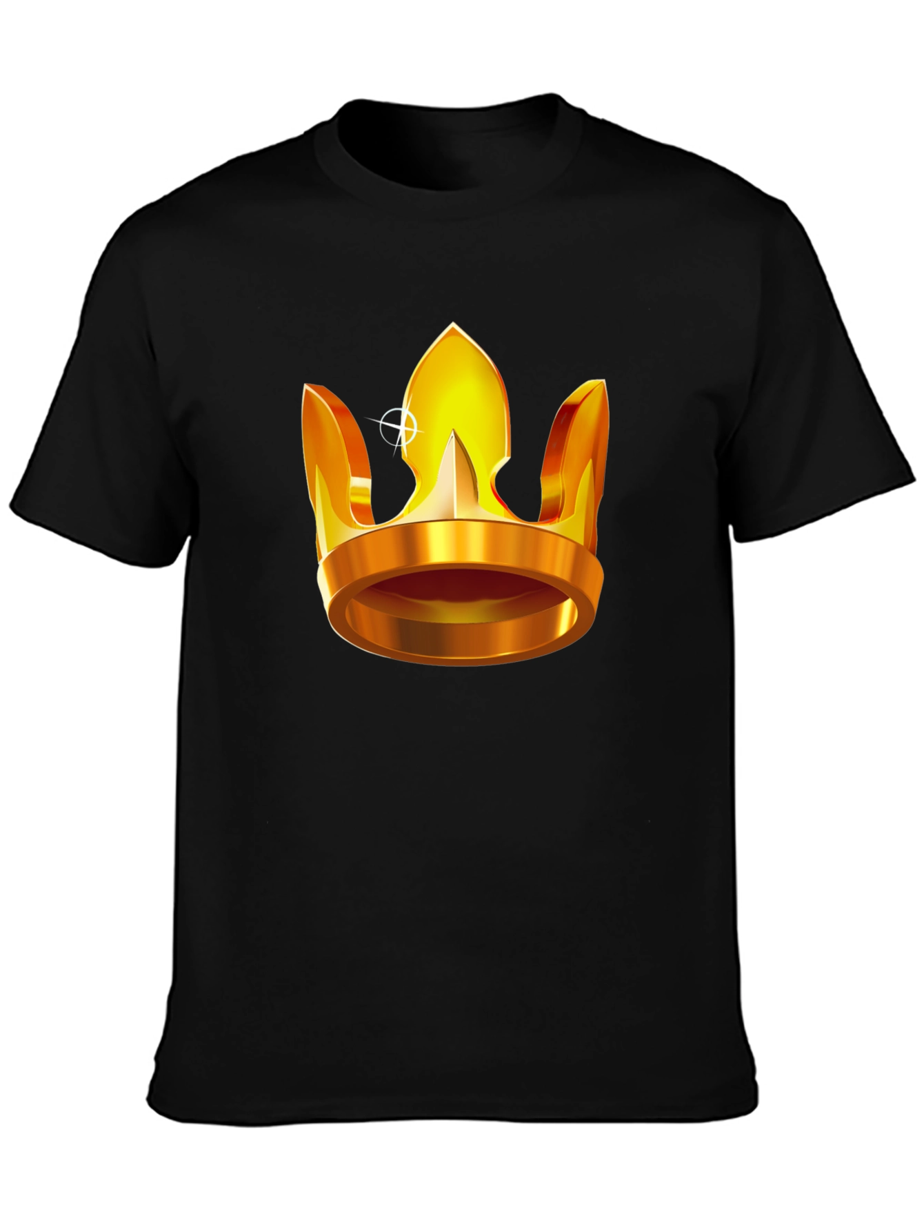 Golden Crown Graphic T-Shirt - Regal Style