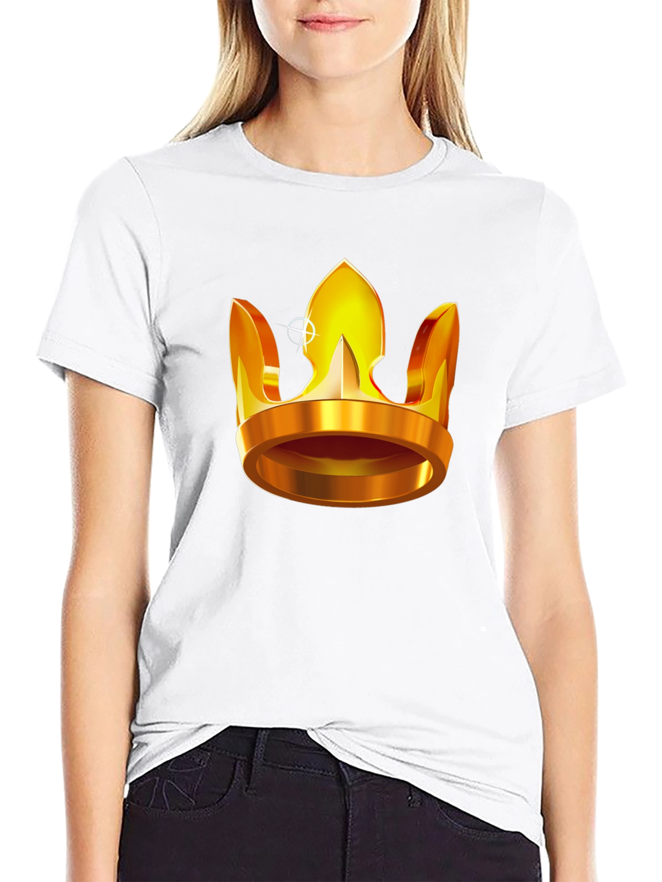 Golden Crown Graphic T-Shirt - Regal Style