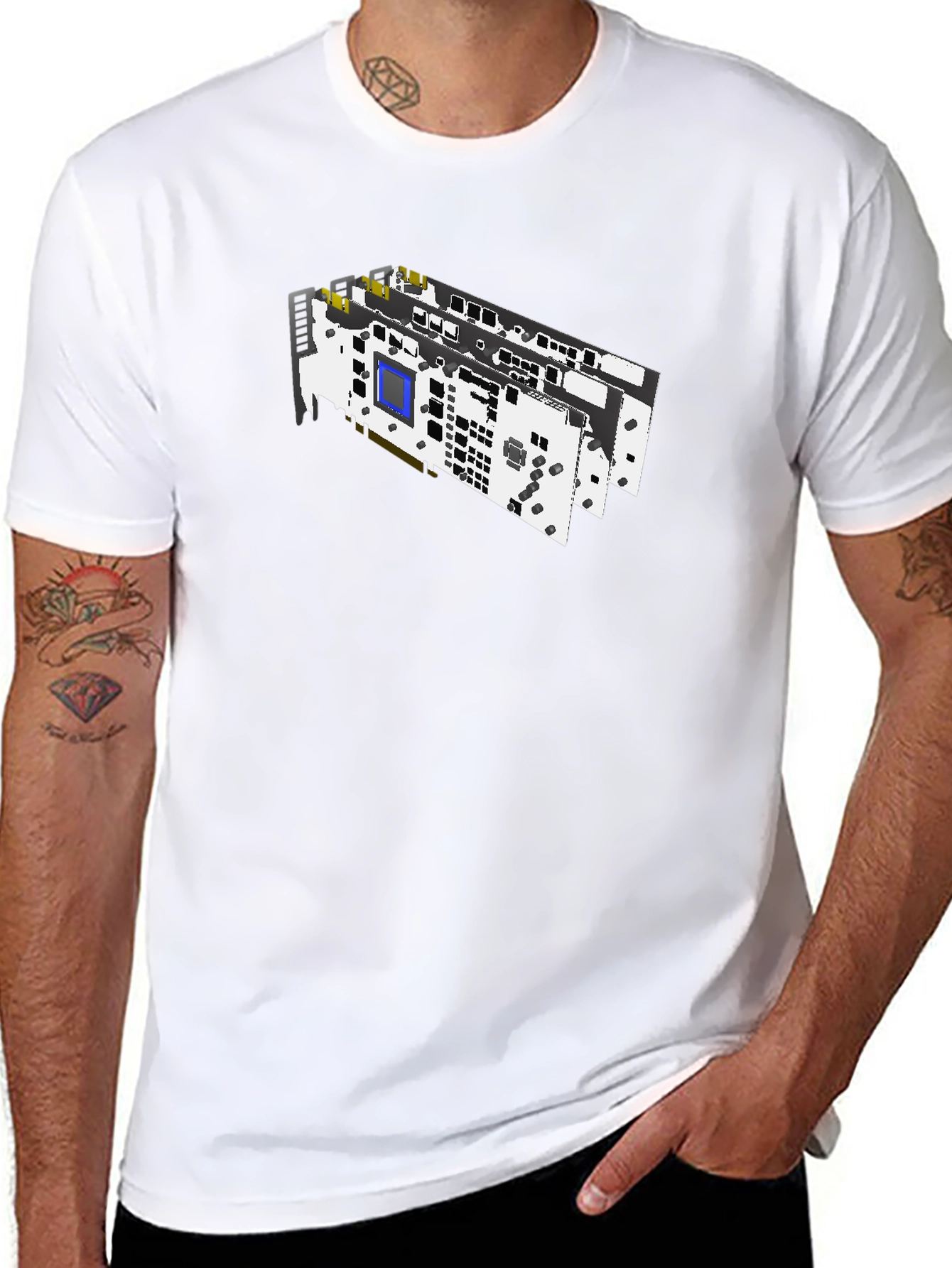 Circuit Board Graphic T-Shirt