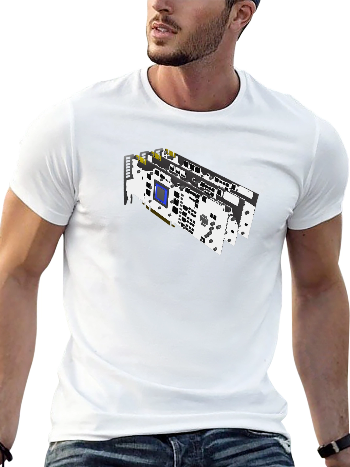 Circuit Board Graphic T-Shirt