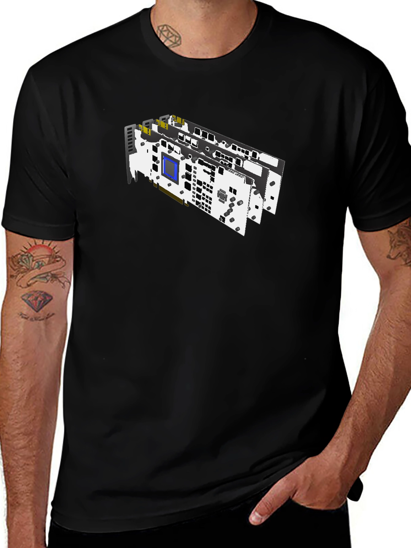 Circuit Board Graphic T-Shirt