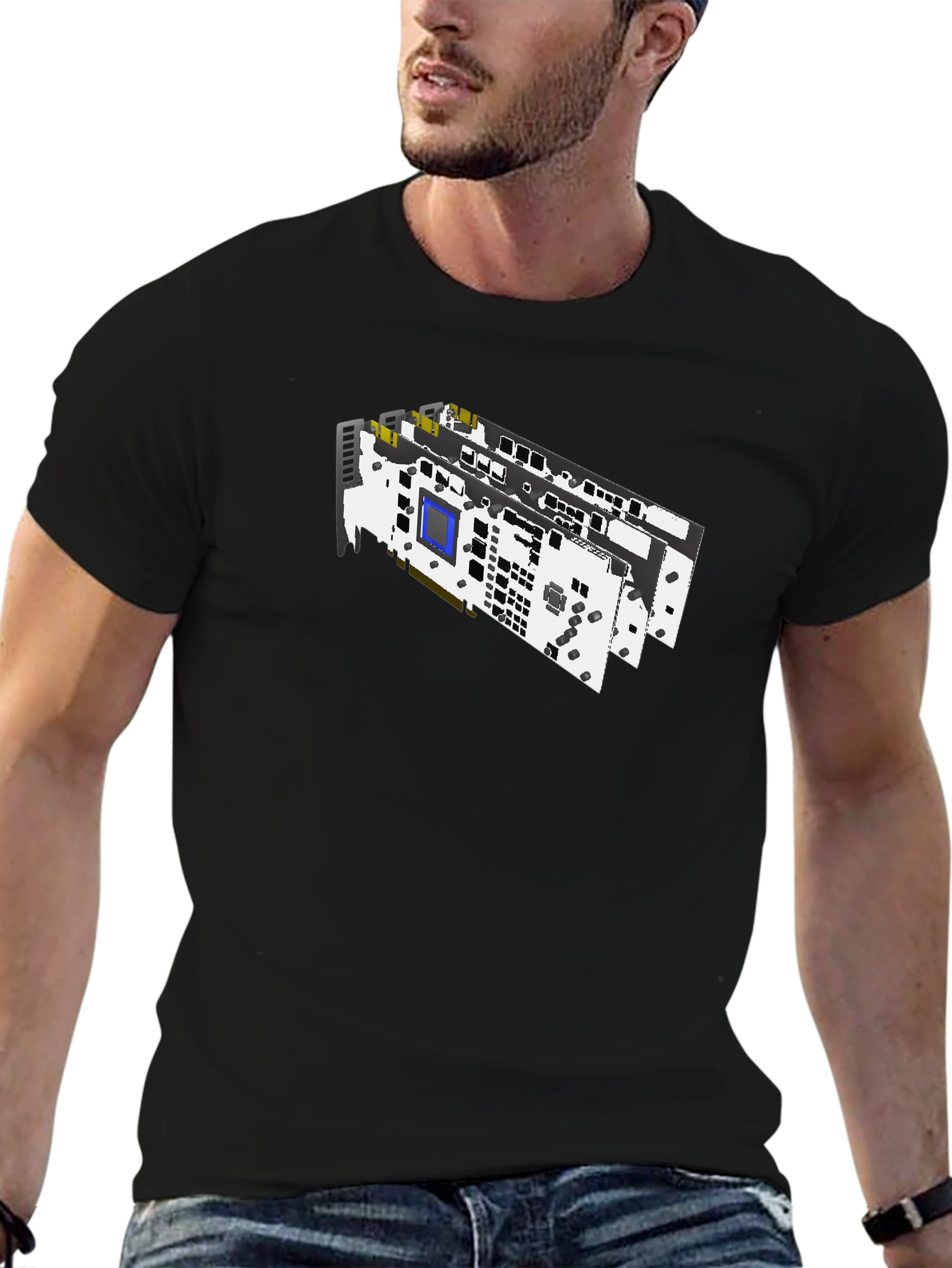 Circuit Board Graphic T-Shirt