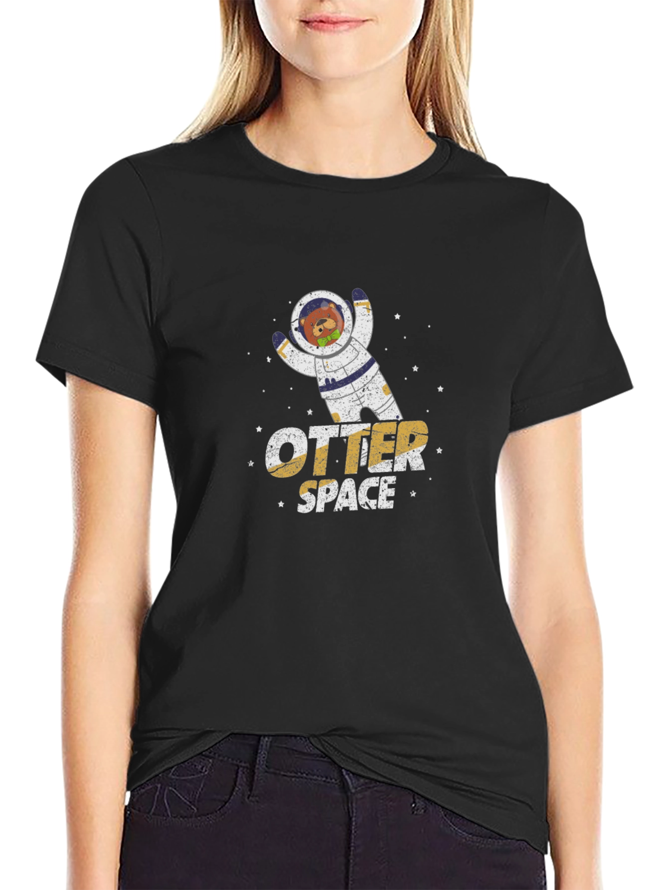 Otter Space Black T-Shirt
