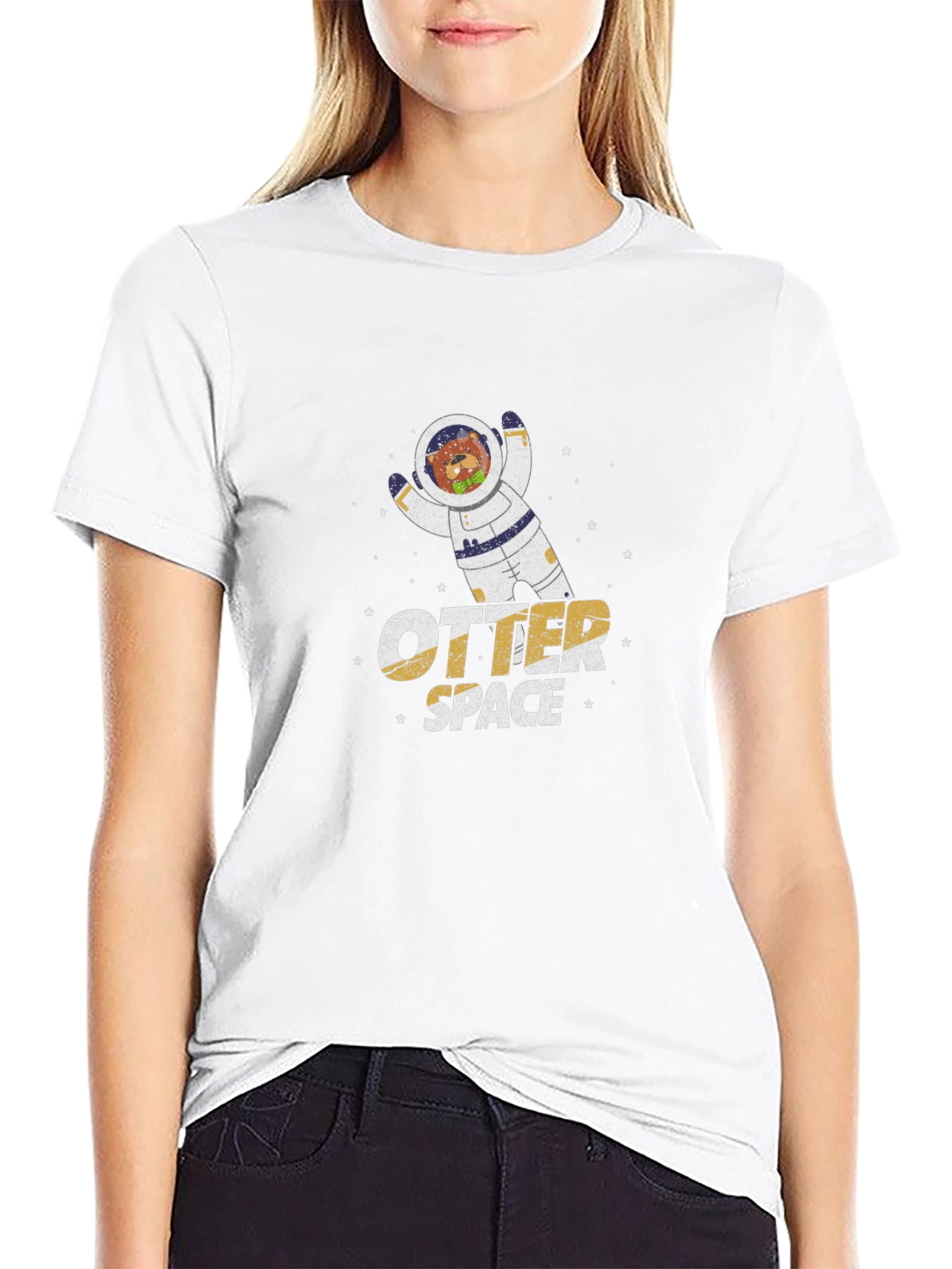 Otter Space Black T-Shirt