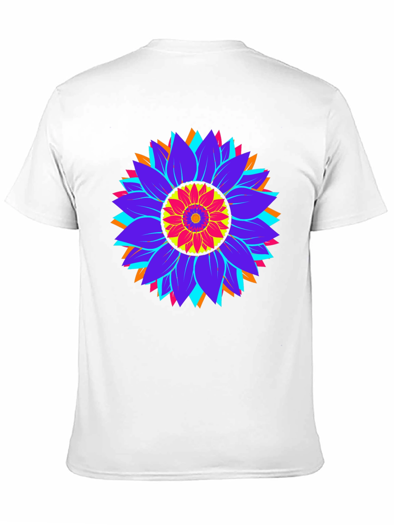 Psychedelic Sunflower Graphic Tee - Black