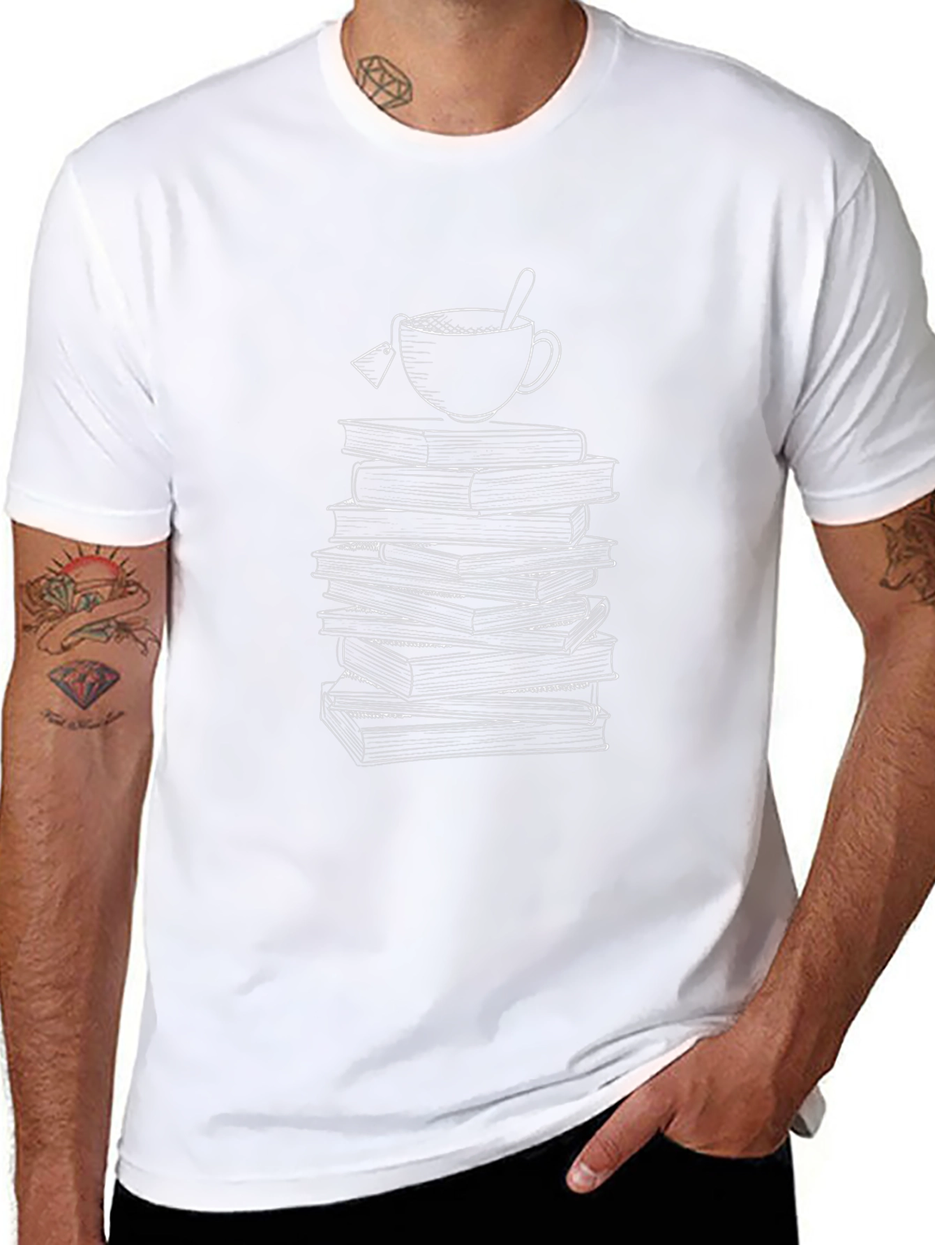 Tea & Books Graphic T-Shirt - Relax and Read