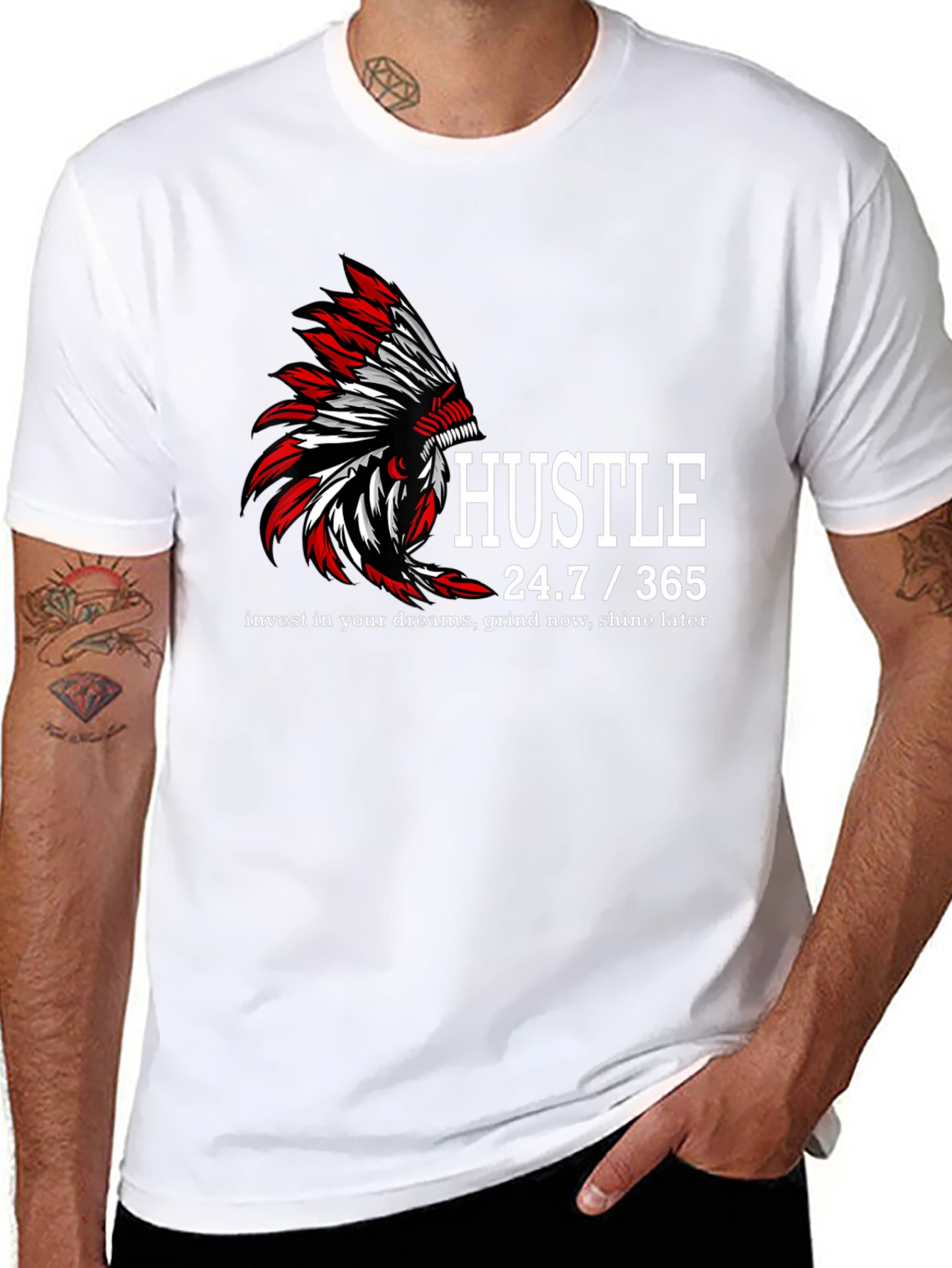 Hustle 24.7/365 Graphic T-Shirt
