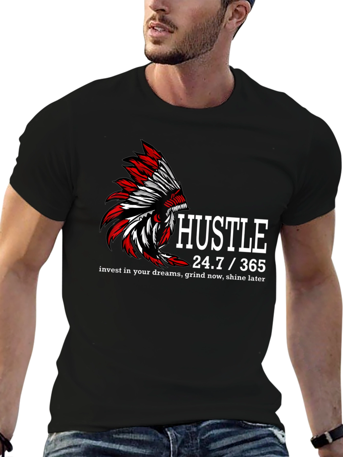 Hustle 24.7/365 Graphic T-Shirt
