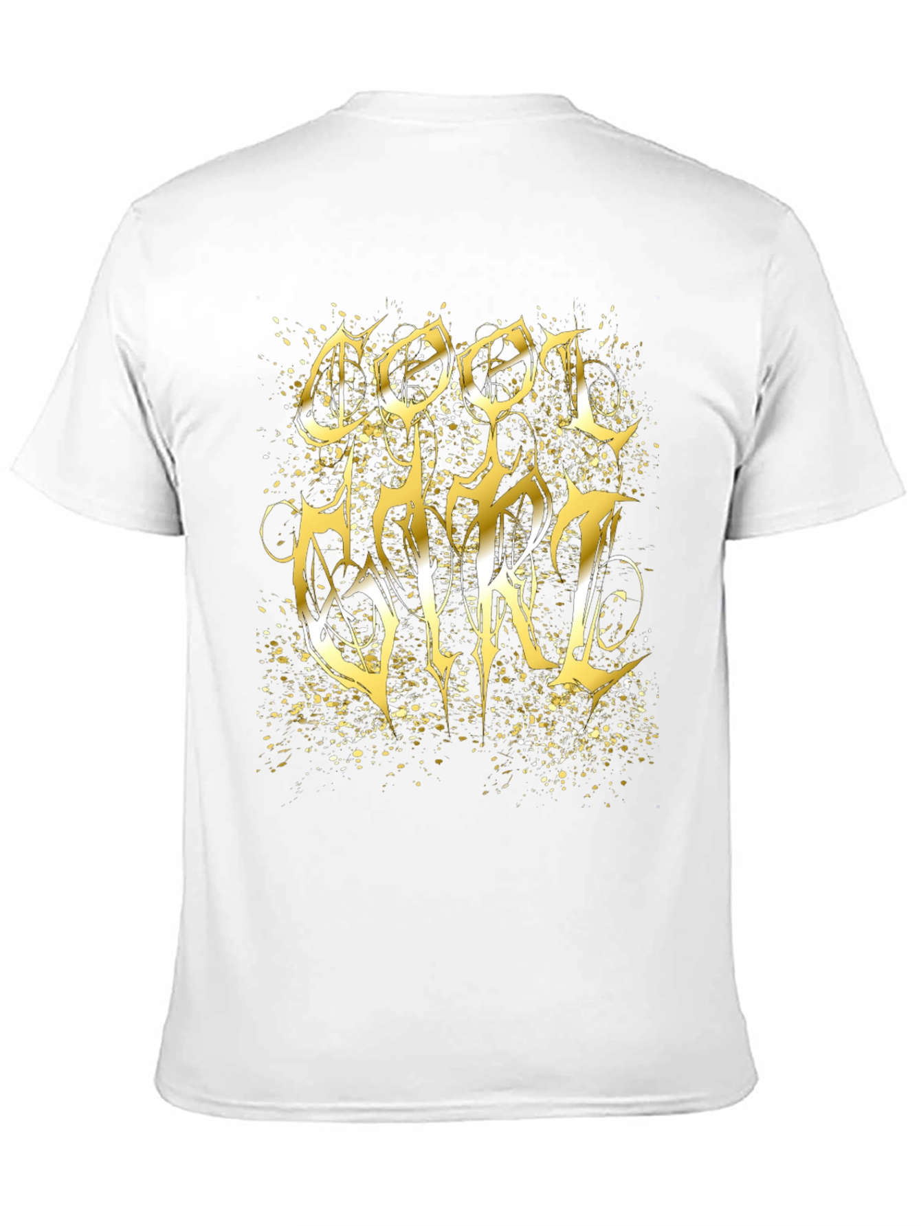 Cool Girl Gold Graphic Black T-Shirt