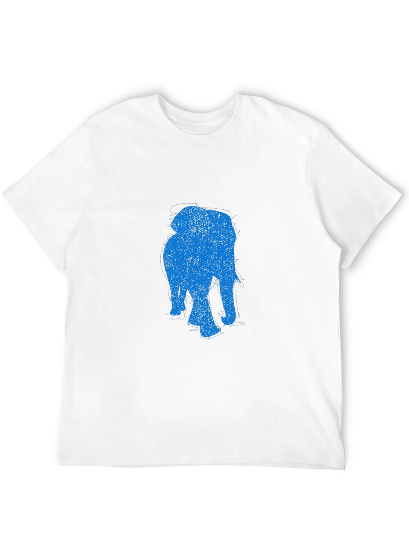 Elephant Graphic Tee - Black Cotton Casual T-Shirt