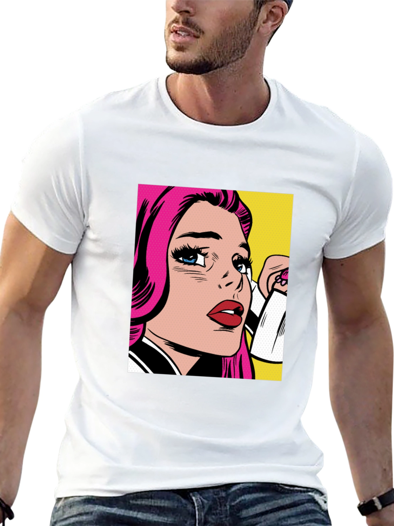 Pop Art Graphic Black T-Shirt