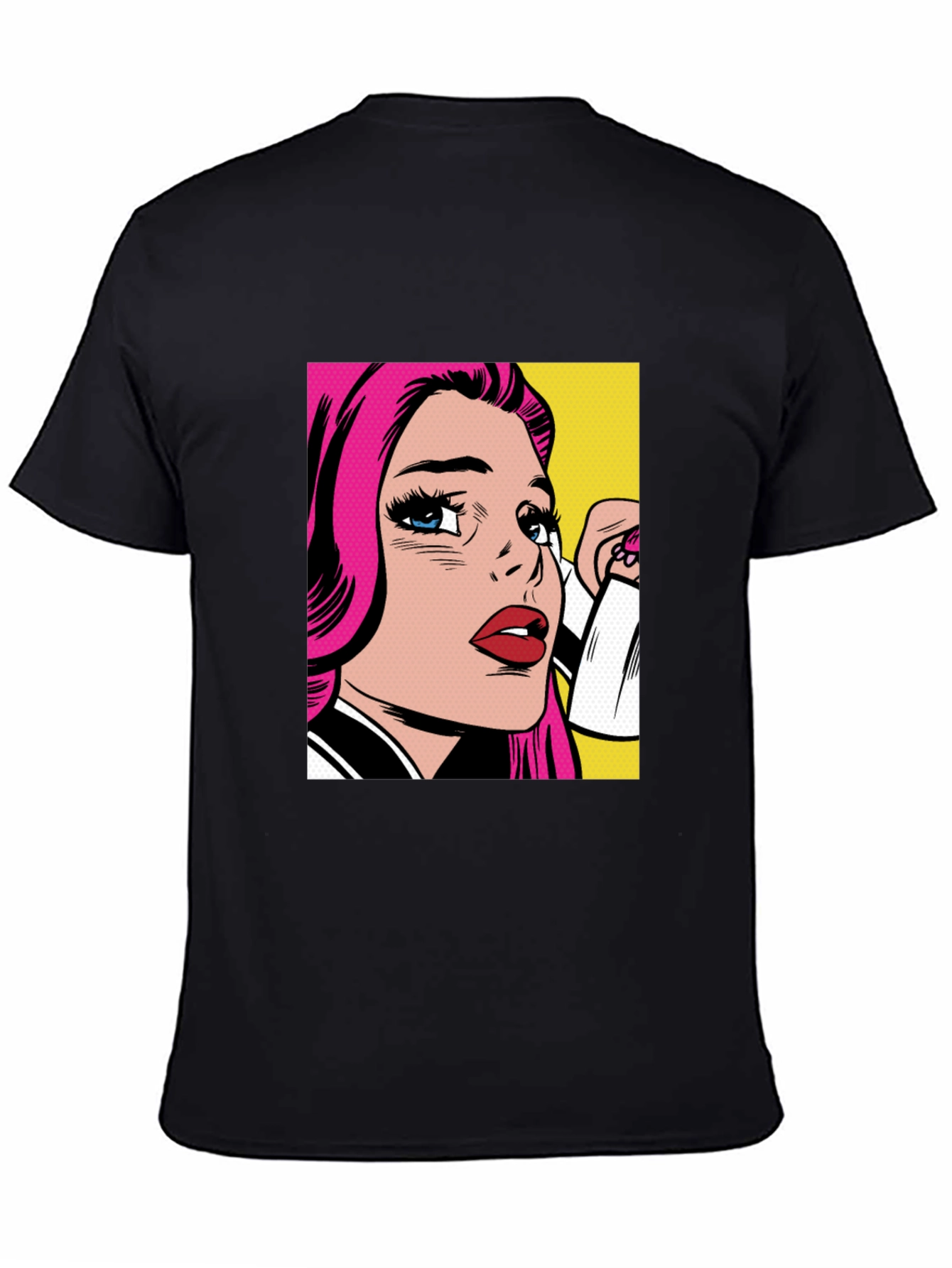 Pop Art Graphic Black T-Shirt