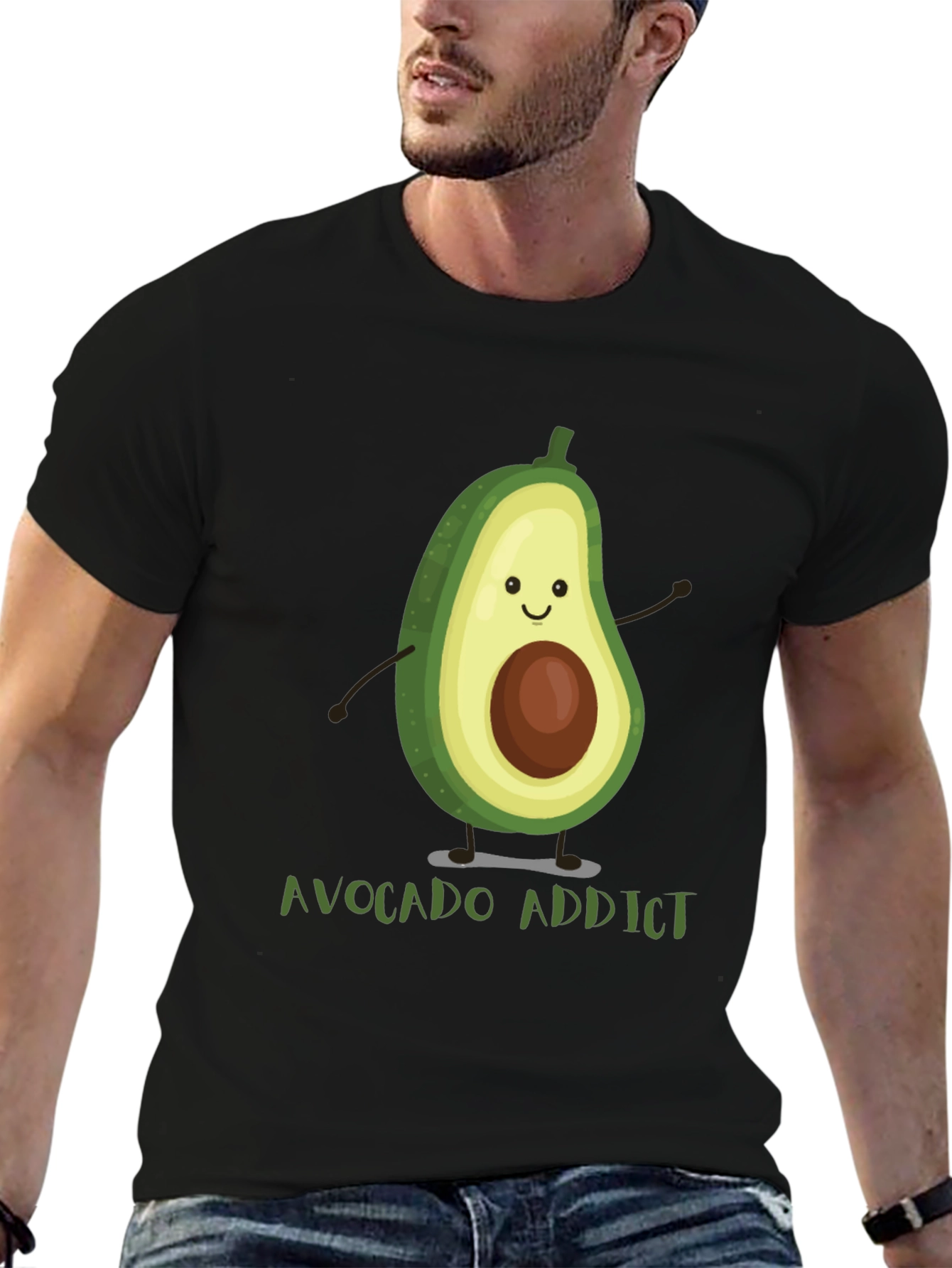 Avocado Addict Graphic Tee - Funny Foodie T-Shirt