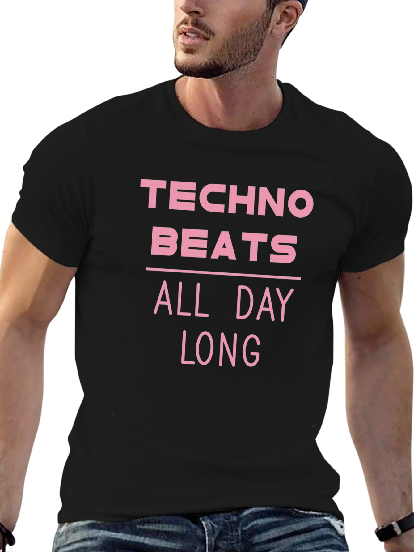 Techno Beats All Day Long Graphic T-Shirt