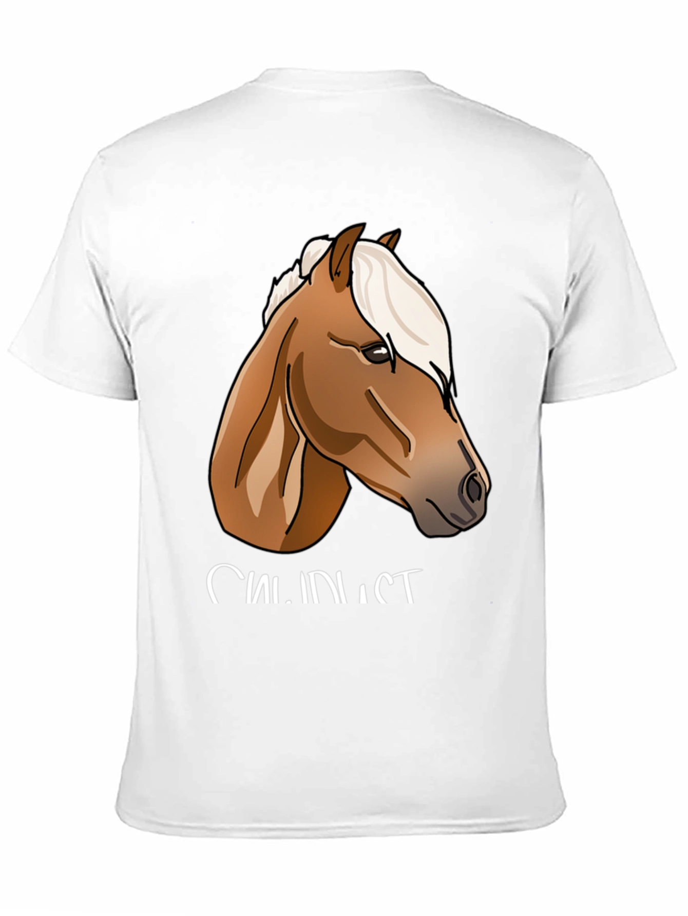 Horse Graphic Print Black T-Shirt