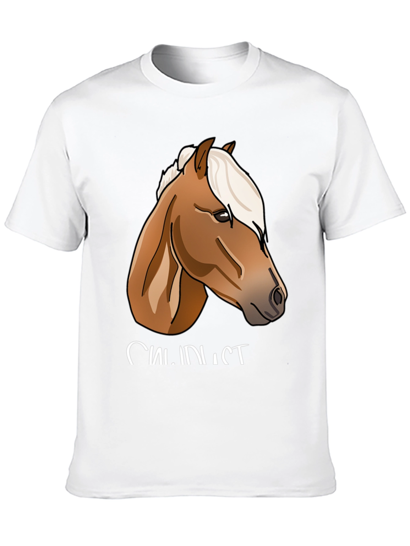Horse Graphic Print Black T-Shirt