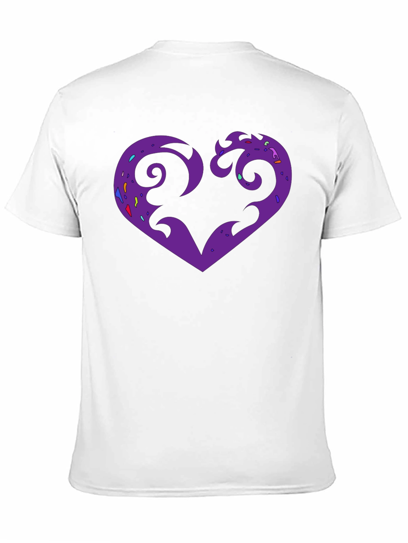 Purple Heart Graphic Black T-Shirt